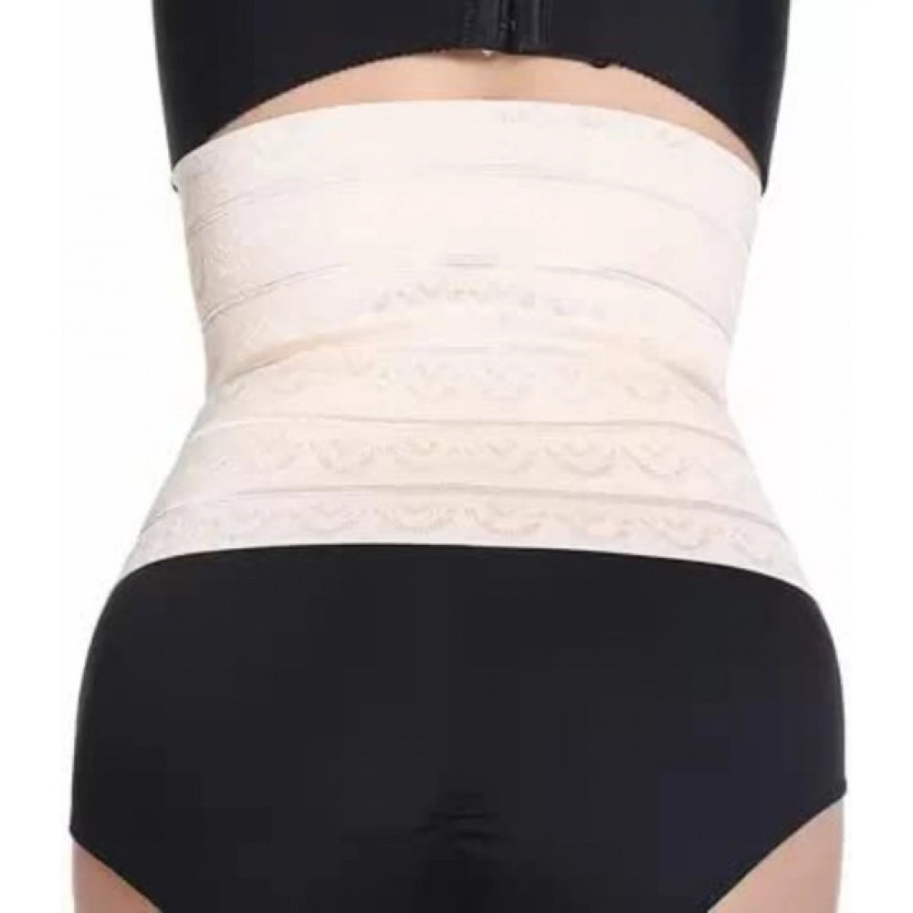 { "alt_text": "Beige skin material tummy belt shapewear undergarments for slimming support" }