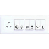 Pack of 3 Switch Board Sticker (Black)