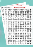 Black switch board stickers for organizing and labeling various household electrical appliances