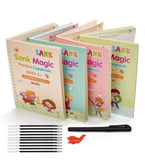 Multicolor reusable magic book for preschoolers, featuring worksheets for numbers, letters, and shapes for early learning