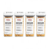 White plastic airtight storage container set (4 pieces, 2000ml) for food preservation