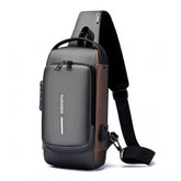 Waterproof Sling Cross Backpack Bag (Black)