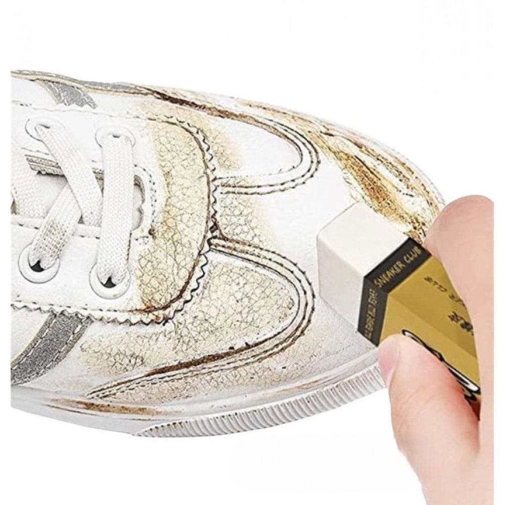 { "alt_text": "White cleaning eraser shoe maintenance kit for suede nubuck sneakers, stain remover for leather footwear" }