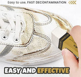 White shoe cleaning eraser for suede, nubuck, and leather shoes, removing dirt and scuff marks without water