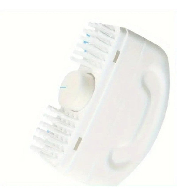 White shoe cleaning brush with soft fine bristles for removing stains and whitening sneakers
