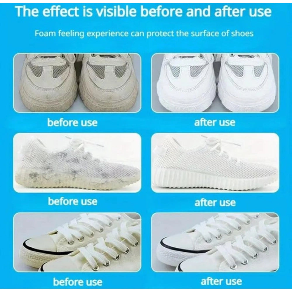 { "alt_text": "White nylon shoe cleaning brush set for sneaker stain removal, deep cleaning sports shoes" }