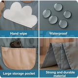 { "alt_text": "Multicolor PVC kitchen pocket apron for cooking, waterproof oil-proof protective garment for men and women" }