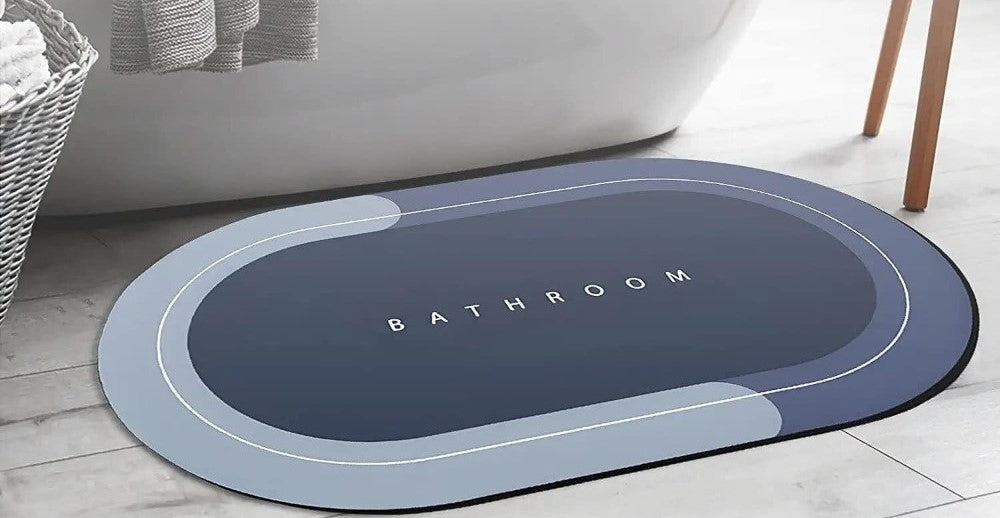 Multicolor super absorbent non-slip microfiber bath mat with thickened rubber backing
