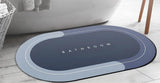 Multicolor super absorbent non-slip microfiber bath mat with thickened rubber backing