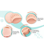Beige honeycomb fabric forefoot pads for women and men to reduce friction and prevent slippage in shoes