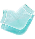 Blue moisturizing cotton heel socks with gel padding for soft and smooth heels