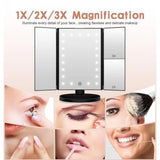 Rechargeable Makeup Vanity Mirror (Silver)