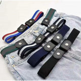 { "alt_text": "Multicolor elastic belt adjustable no show web belt for women men kids, comfortable stretch strap" }