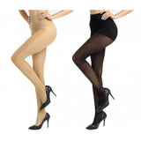 { "alt_text": "Multicolor nylon stocking tights pack of 2, smooth fit hosiery for women's uniform wear and daily use" }