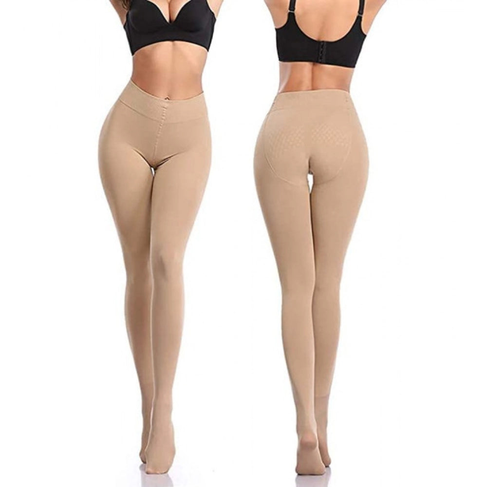 { "alt_text": "Multicolor nylon stocking tights pack of 2, smooth fit hosiery for women's uniform wear and daily use" }