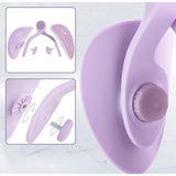 { "alt_text": "Purple silicone pelvic exerciser for inner thigh and glute workouts, fitness equipment for home use" }