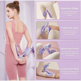 { "alt_text": "Purple silicone pelvic exerciser for inner thigh and glute workouts, fitness equipment for home use" }