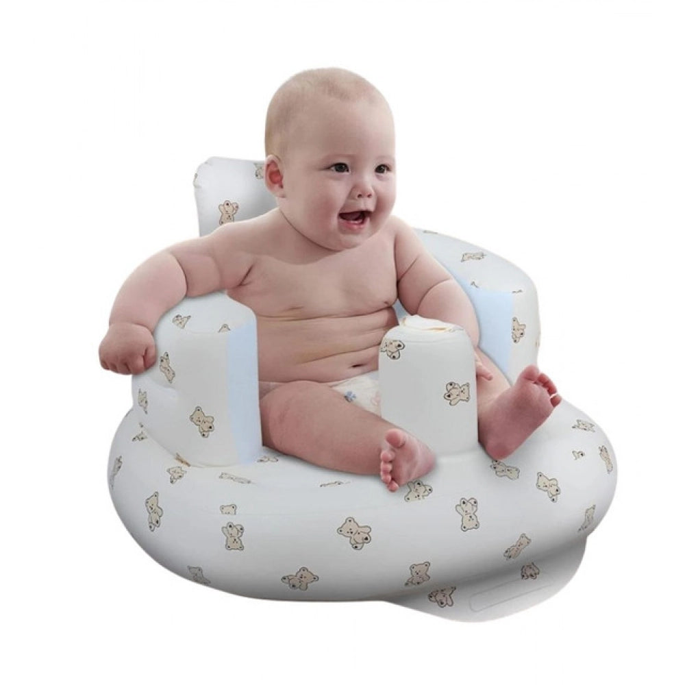{ "alt_text": "Multicolor inflatable baby sofa set with bathtub, suitable for 3+ months, promoting healthy posture" }