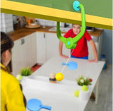 Green adjustable table tennis ball trainer for improving catching skills and eye-hand coordination