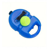 { "alt_text": "Blue tennis practice device, durable nylon tennis trainer, self-training equipment for improving accuracy and control" }