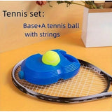 { "alt_text": "Blue tennis practice device, durable nylon tennis trainer, self-training equipment for improving accuracy and control" }