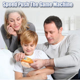 { "alt_text": "Multicolor plastic fidget toy stress relief sensory gadget, 4 modes speed push game machine for travel entertainment" }