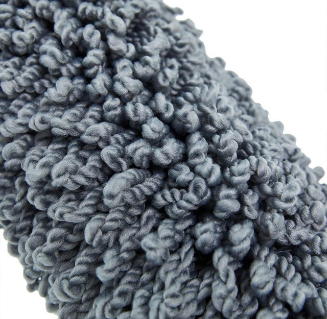 Black-grey microfiber duster set for cleaning cars, furniture, and household surfaces