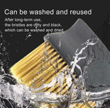 Black car dashboard cleaning brush set for deep cleaning car interior nooks and crannies