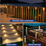 Pack of 4 Stair Deck Solar Light (Black)