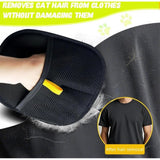Pack of 2 Cat Dog Hair Remover Gloves (Black)