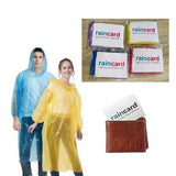 { "alt_text": "Multicolor plastic rain poncho pack of 10 lightweight waterproof rain gear for men women travel" }