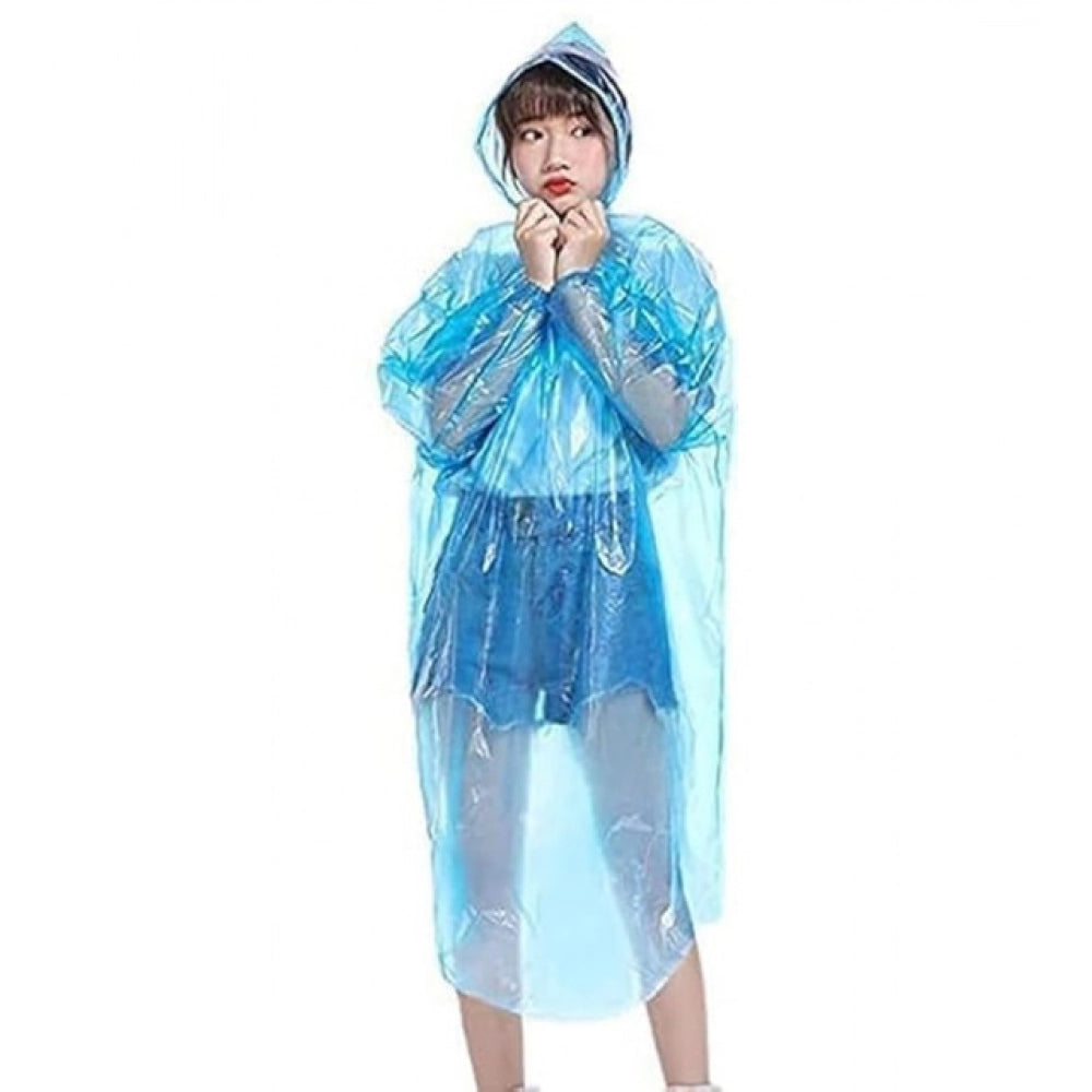 { "alt_text": "Multicolor plastic rain poncho pack of 10 lightweight waterproof rain gear for men women travel" }
