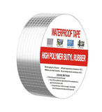 Silver aluminum waterproof foil tape for sealing leaks on roofs, pipes, and cracks