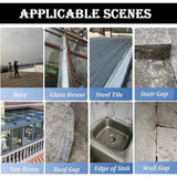 { "alt_text": "Silver aluminum foil tape waterproof sealant, durable butyl adhesive roofing repair material for leaks and cracks." }