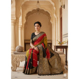 Women's Dola Silk Embellished Saree With Unstitched Blouse 5.5Mtr (Multicolor)