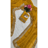 Women's Silk Embellished Saree With Unstitched Blouse 5.5Mtr (Yellow)