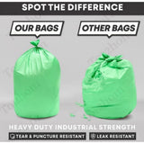 Pack of 3 Polyethylene 17 x 19 Inches Garbage Bag (Green)