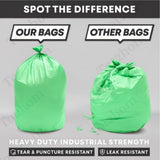 Pack of 10 Biodegradeable Vegetable-Paper 17 x 19 Inches Garbage Bag (Green)