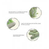 Pack of 2 Cotton Oven Gloves (Green)
