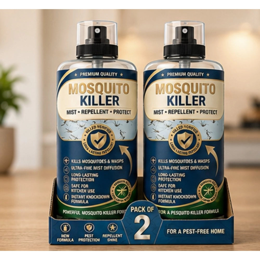 { "alt_text": "Fresh fruit liquid mosquito killer spray bottles, pack of 2, 100 ML, quick-action insect repellent" }