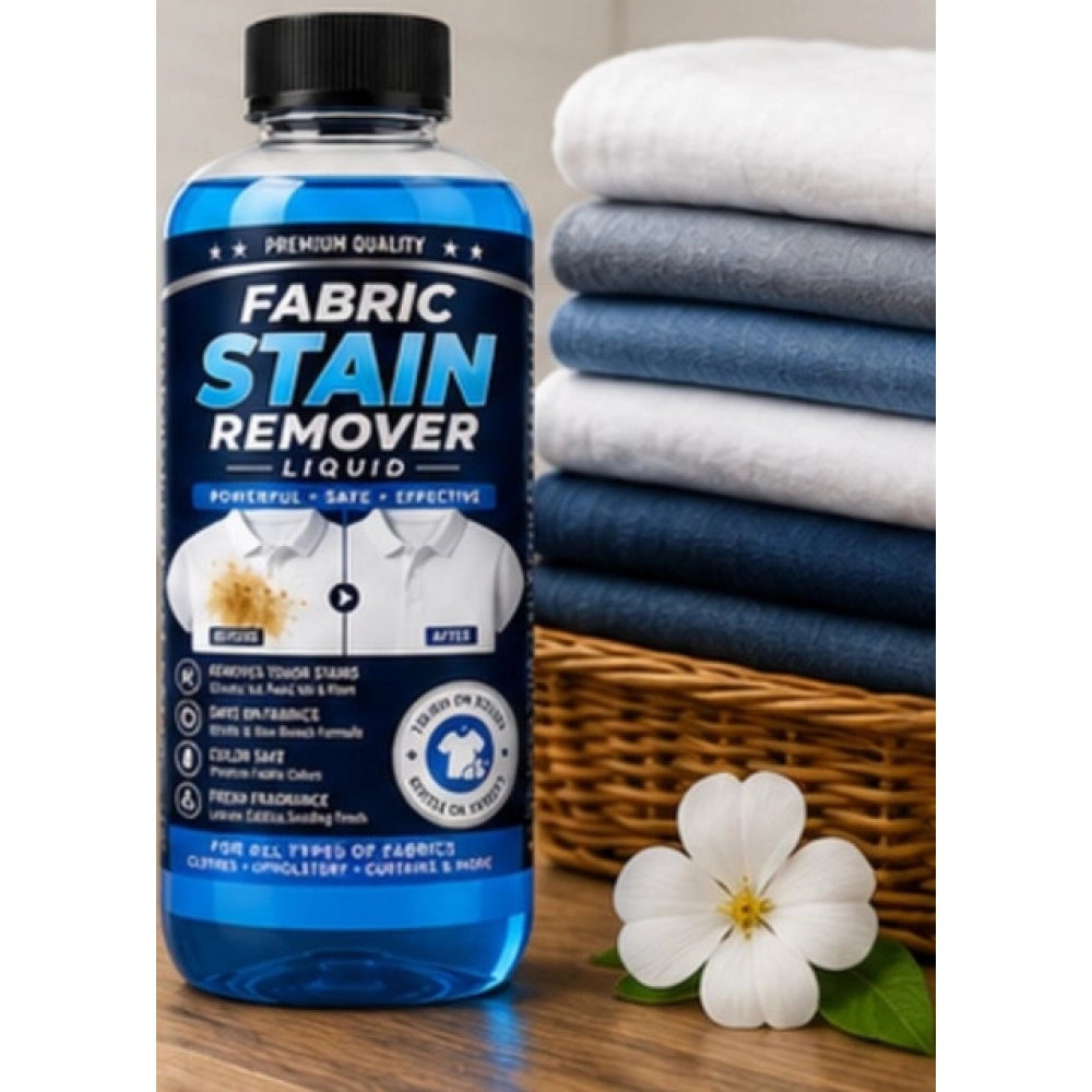 { "alt_text": "White liquid fabric stain remover bottles, 100 ML each, for fresh fruit scented stain removal" }