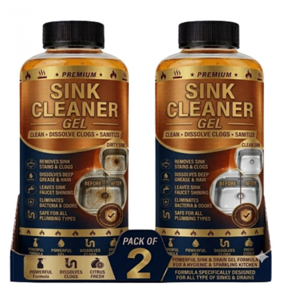{ "alt_text": "Fresh fruit sink cleaner gel bottles, pack of 2, 100 ML, liquid bathroom cleaning product for removing buildup" }