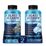 { "alt_text": "Clear glass cleaner liquid bottles, 100 ML, for streak-free glass cleaning, 2 bottles pack" }