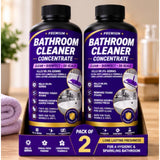 { "alt_text": "Blue liquid bathroom cleaner concentrate, 100 ML bottle pack of 2, fresh fruit scent, deep cleaning formula" }