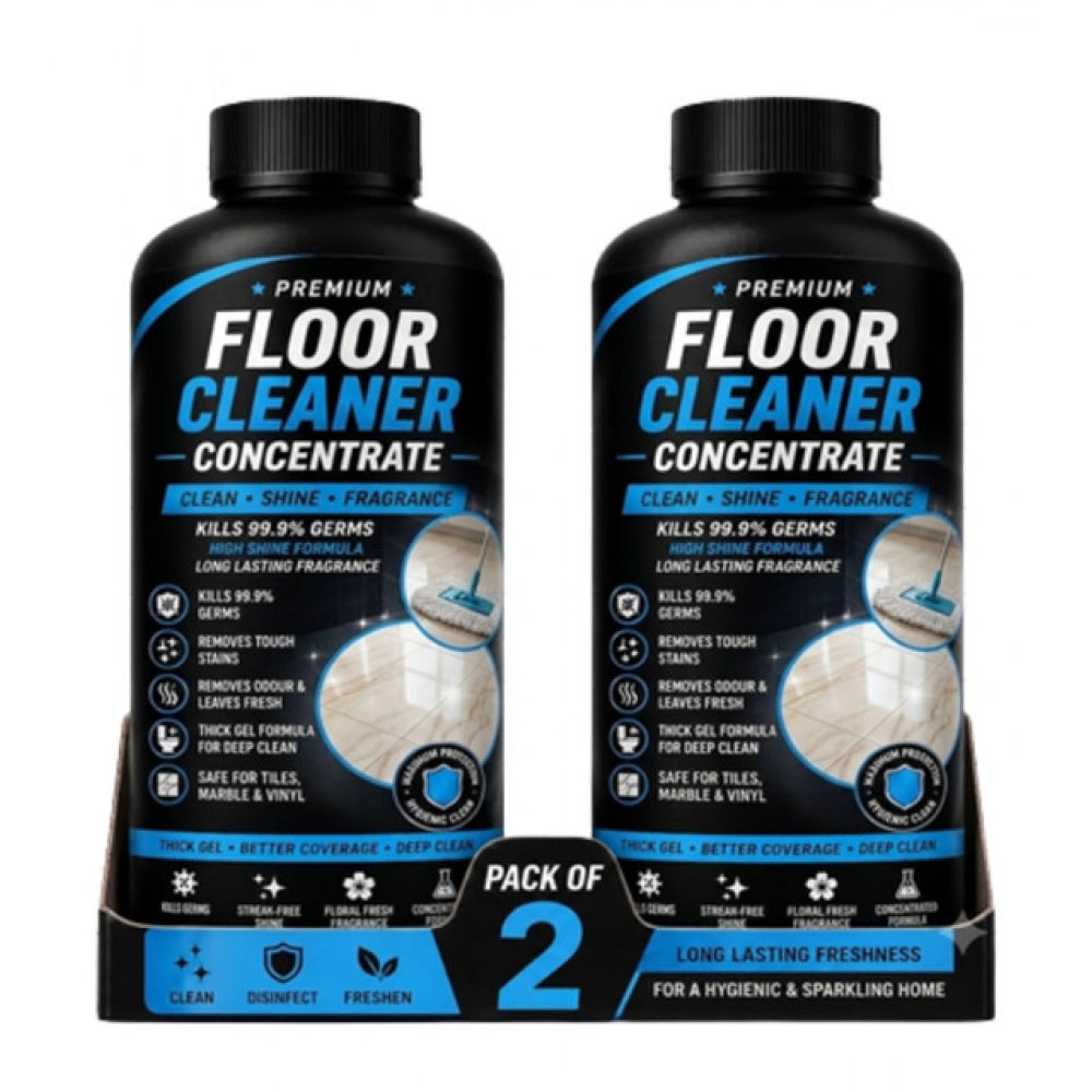 { "alt_text": "Clear liquid floor cleaner concentrate for effective floor cleaning, 100 ML bottle pack, fresh fruit fragrance" }