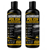 { "alt_text": "Clear liquid car dashboard polish, 100 ML bottle pack of 2, restores shine, automotive care" }