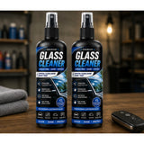 { "alt_text": "Clear glass cleaner liquid spray bottles, 100 ML, pack of 2, fresh fruit fragrance for cleaning glass surfaces" }