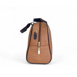 Women's Polyurethane Textured Duffle Bag with Adjustable & Removable Strap (Brown)
