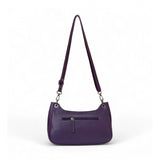 Women's Polyurethane Floral Embroidered Crossbody Sling Bag with Adjustable & Removable Strap (Purple)