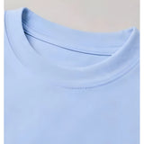 { "alt_text": "Lavender cotton blend men's oversized t-shirt, printed casual wear, round neck half sleeve" }